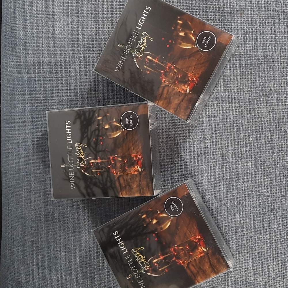 Red wine Bottle LED Lights Light String AA Batter Operated Automatic Timer 6/18